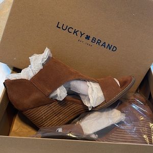Lucky Brand LP Jemmy Spiced Tan Oiled Suede size 7